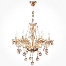 Подвесная люстра Eurosvet 10052/6 золото/тонированный хрусталь Strotskis