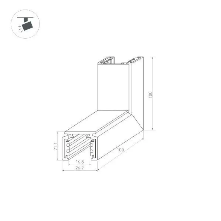 Коннектор L-образный внешний Arlight Mag-Orient-Con-2620-L90-EXT 036021 в Нижнем Новгороде