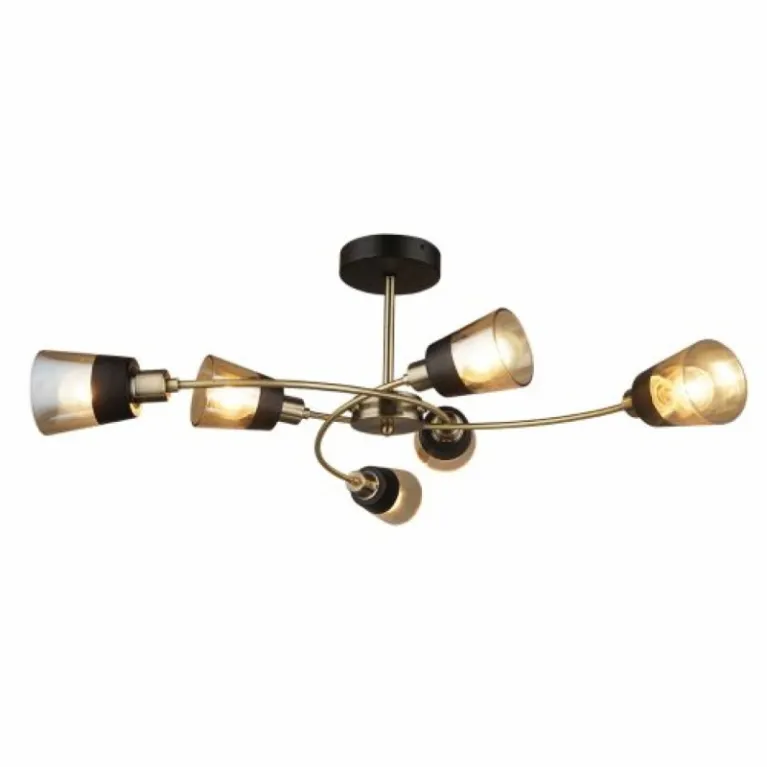 Люстра на штанге IMEX MD.4045-6-S AB+BK в Нижнем Новгороде