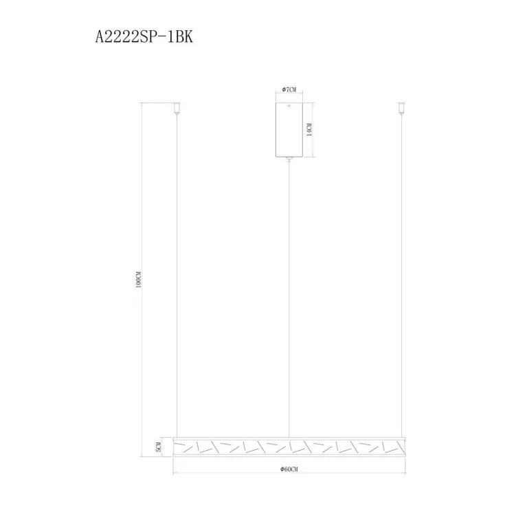 Подвесной светодиодный светильник Arte Lamp Shine A2222SP-1BK в Нижнем Новгороде