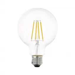 Лампа светодиодная диммируемая филаментная Eglo E27 6W 2700K прозрачная 11752