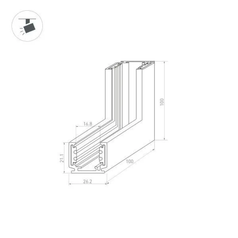 Коннектор L-образный внутренний Arlight Mag-Orient-Con-2620-L90-INT 036022 в Нижнем Новгороде