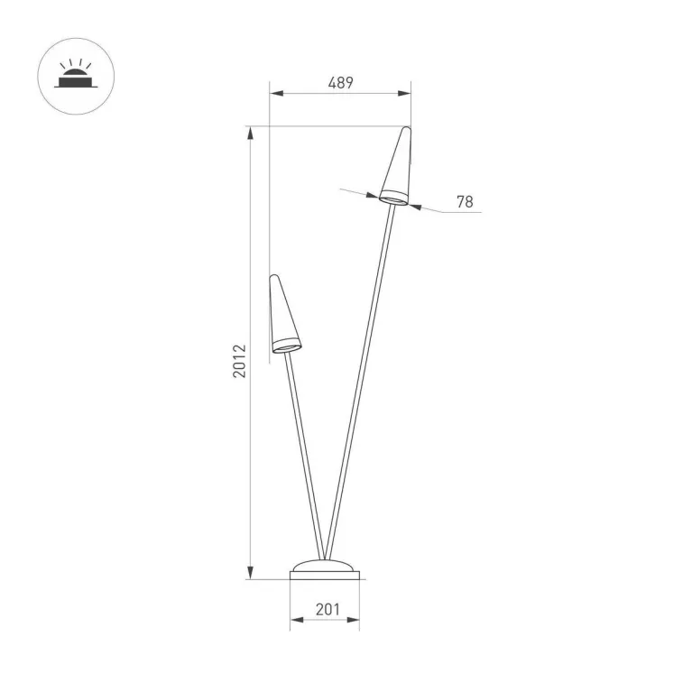 Уличный светодиодный светильник Arlight LGD-Cono-Boll-H2000-2x7W Warm3000 035394 в Нижнем Новгороде
