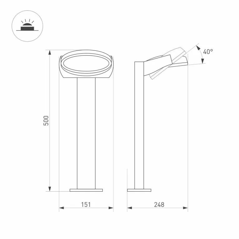 Уличный светодиодный светильник Arlight LGD-Eye-Boll-H500-6W Warm3000 029982(2) в Нижнем Новгороде