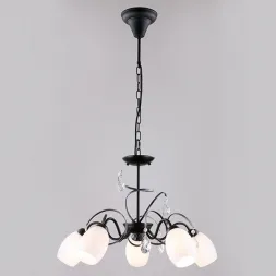 Подвесная люстра Eurosvet 60033/5 черный с серебром