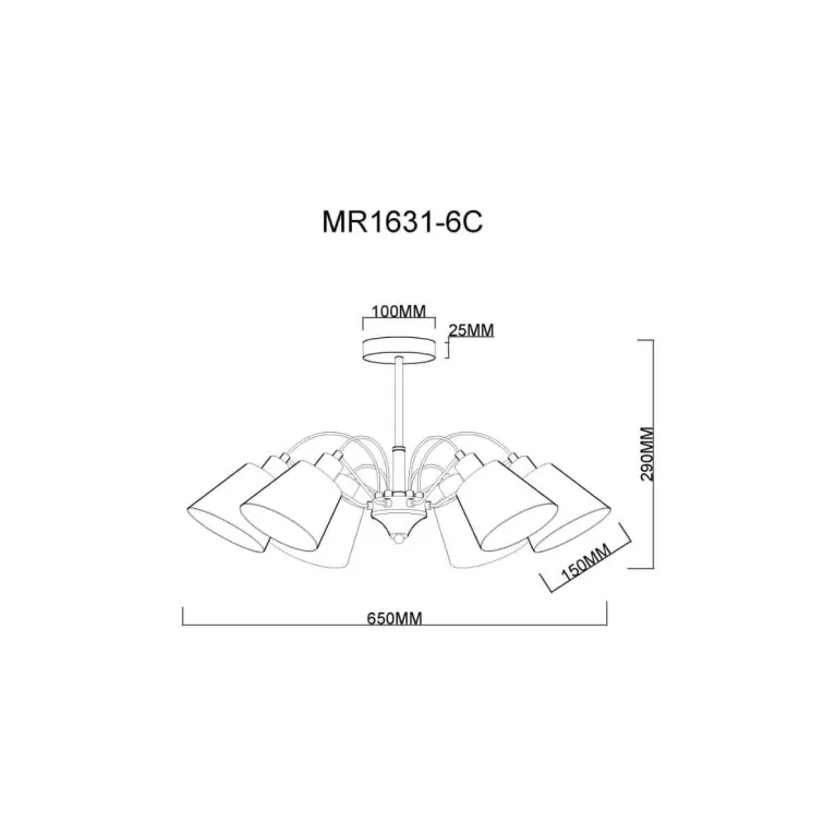 Потолочная люстра MyFar Amber MR1631-6C в Нижнем Новгороде