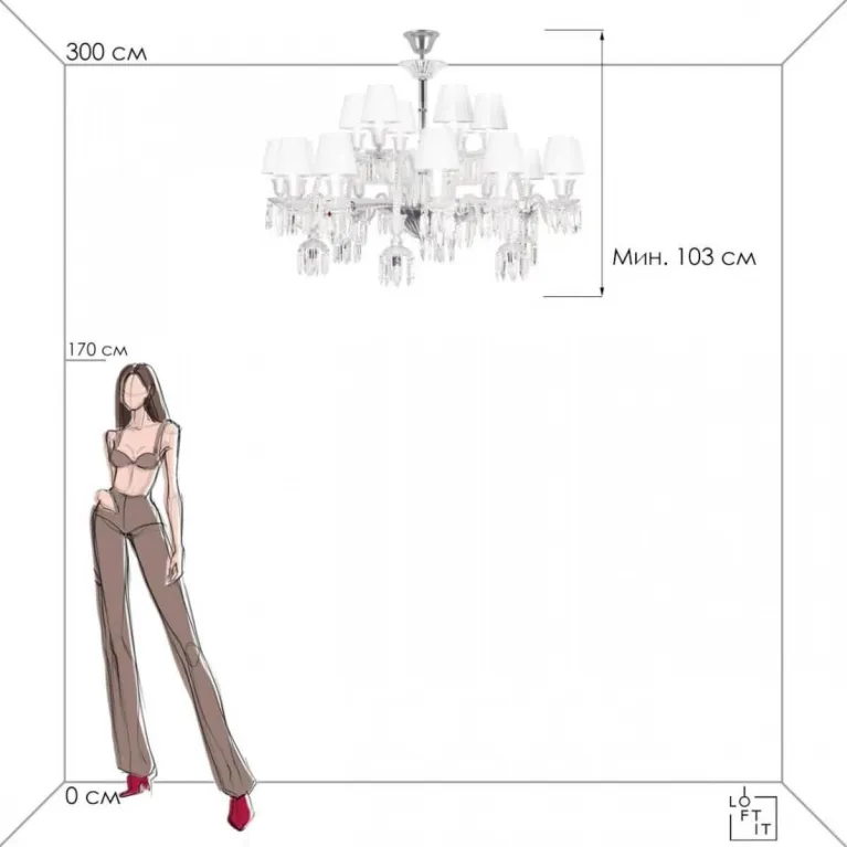 Подвесная люстра Loft IT Flambeau 10209/24 в Нижнем Новгороде