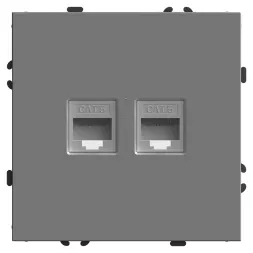 Розетка компьютерная 2-местная RJ-45 Stekker Эмили RST00-5111-10 49952