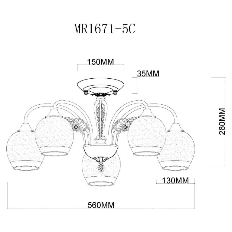 Потолочная люстра MyFar Nika MR1671-5C в Нижнем Новгороде