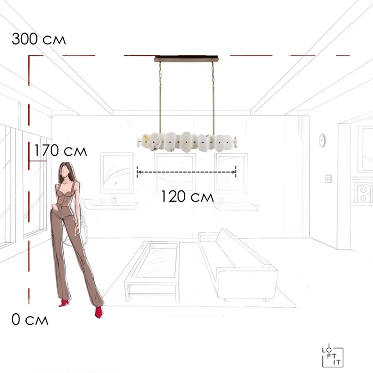 Подвесная люстра Loft IT Alicante 10248/1200 в Нижнем Новгороде