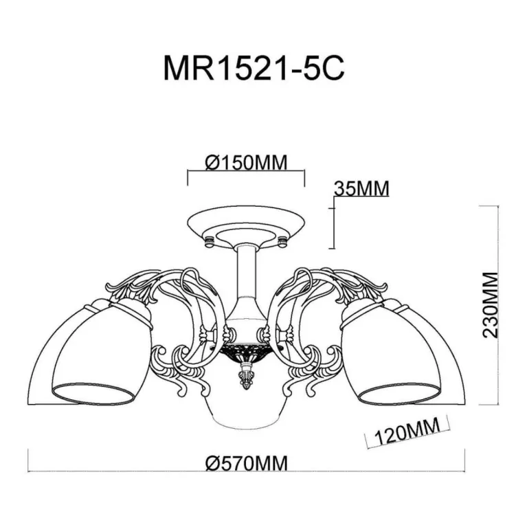 Потолочная люстра MyFar Biene MR1521-5C в Нижнем Новгороде