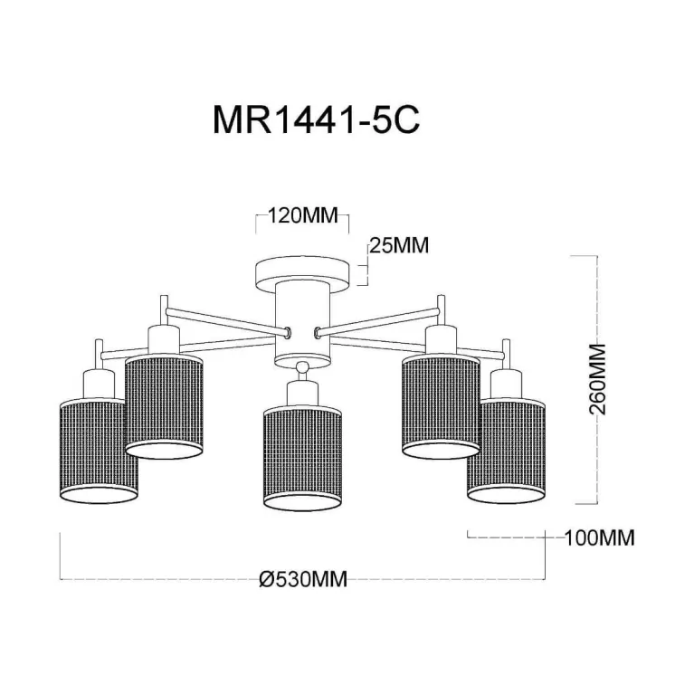 Потолочная люстра MyFar Solo MR1441-5C в Нижнем Новгороде