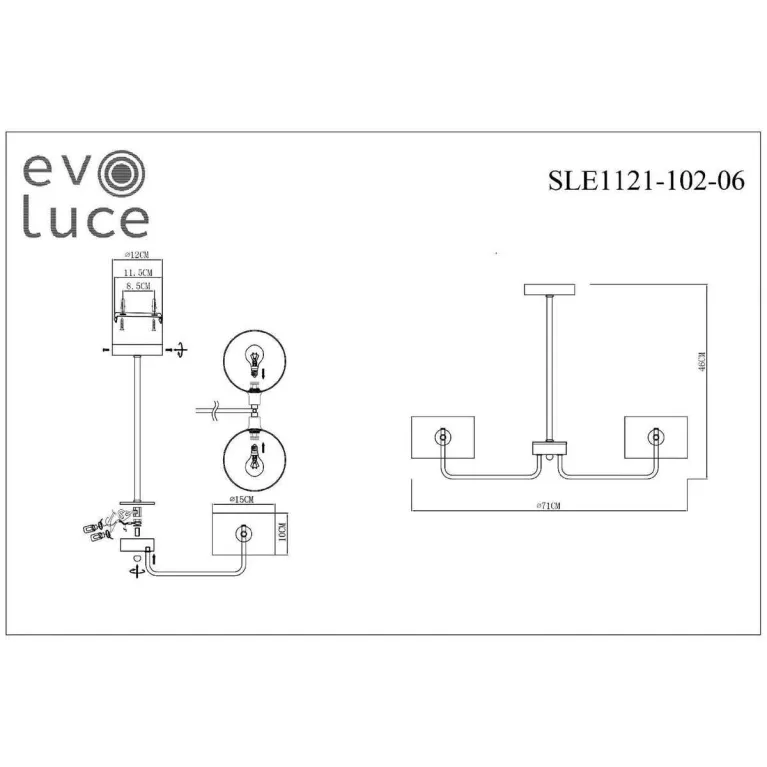 Потолочная люстра Evoluce Aerin SLE1121-102-06 в Нижнем Новгороде
