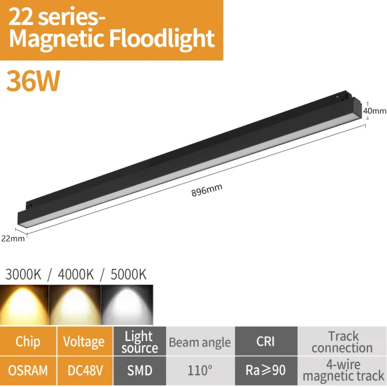 Трековый магнитный светильник iLedex Vision 4822-001-L900-36W-110DG-4000K-BK в Нижнем Новгороде