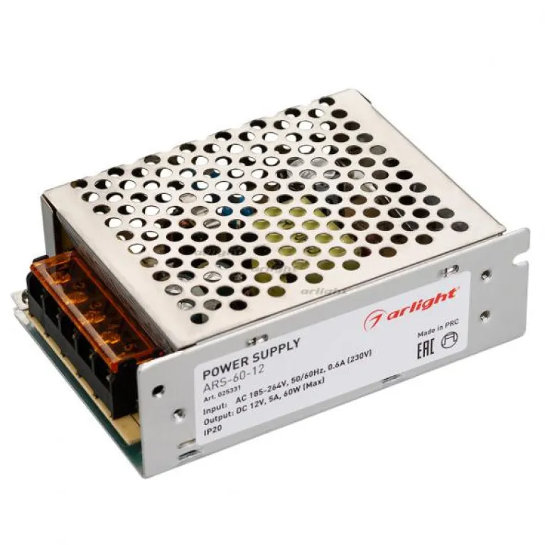 Блок питания Arlight ARS-60-12 (12V, 5A, 60W) 025331 в Нижнем Новгороде
