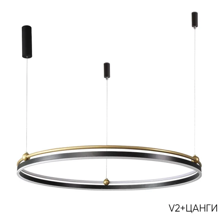 Подвесной светодиодный светильник Crystal Lux Fernando Sp88W Led Black/Gold в Нижнем Новгороде
