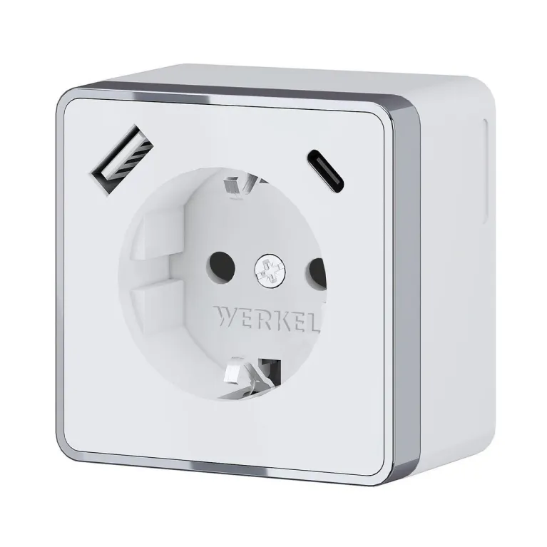 Розетка с заземлением, шторками и USB тип A+C Werkel Gallant белый W5071701 4690389179594 в Нижнем Новгороде