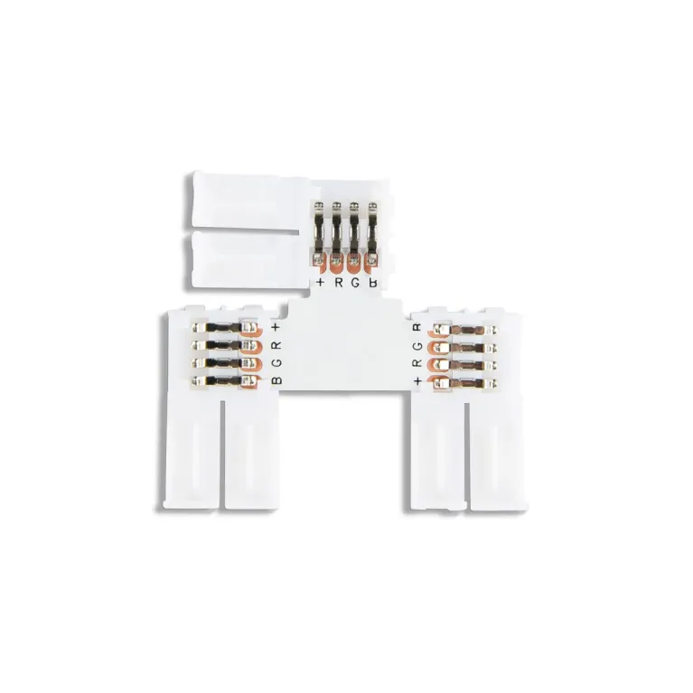 Соединитель T для светодиодной ленты Ambrella Light Illumination 5050 12/24V (4 конт.) (5шт) GS7001 в Нижнем Новгороде