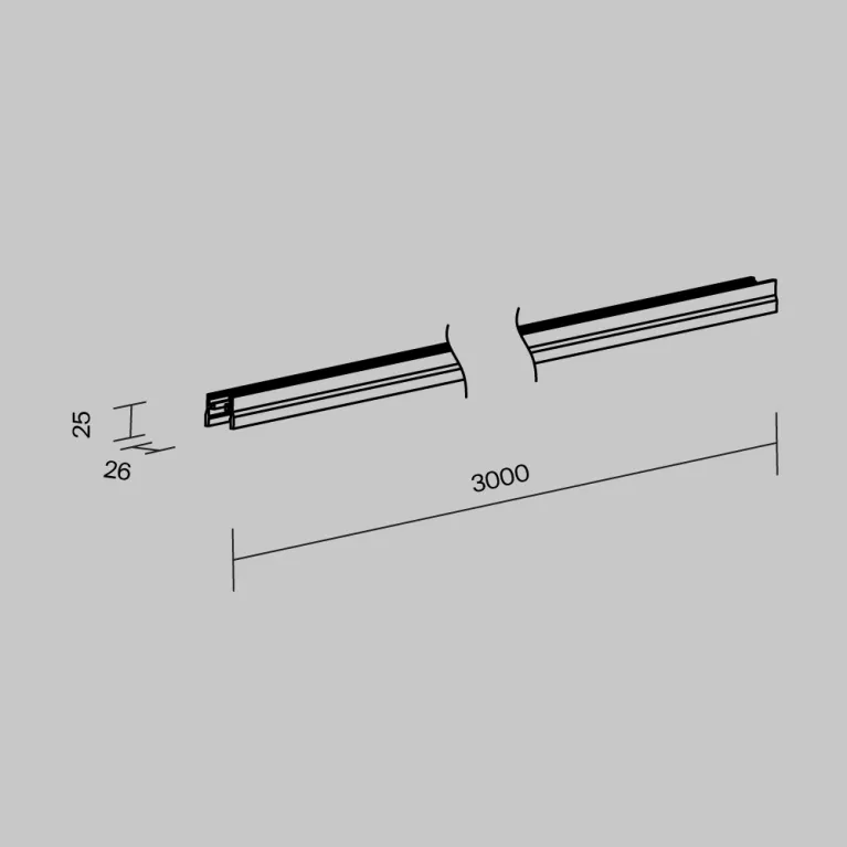 Профиль для уличной трековой системы Maytoni Elasity IP O-TR001-P-W3M в Нижнем Новгороде