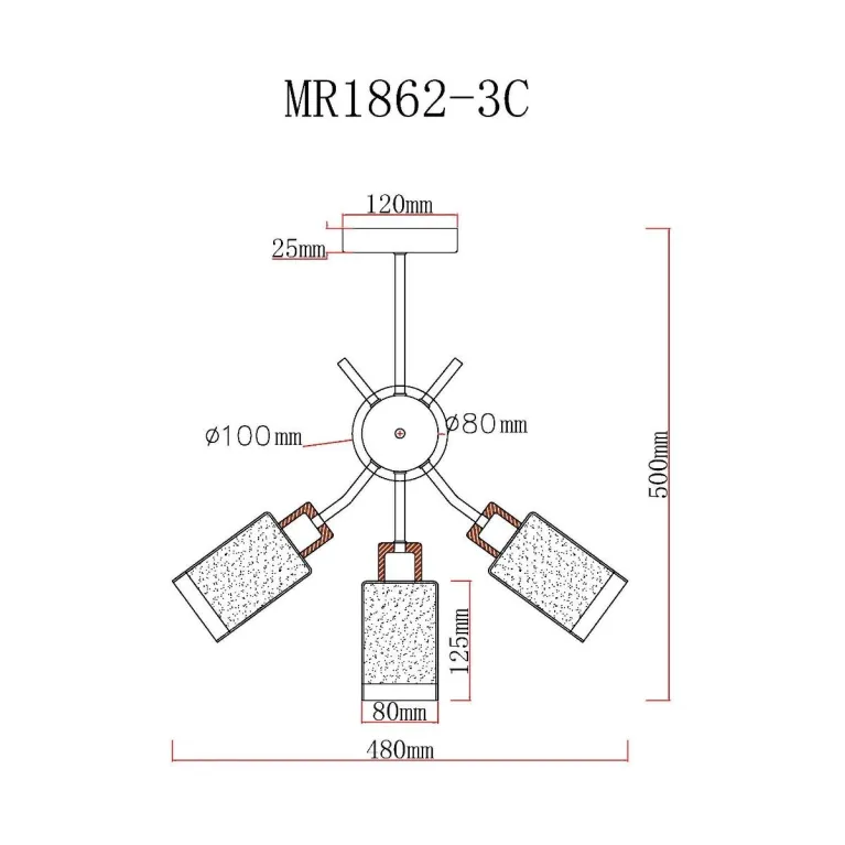 Потолочная люстра MyFar Linda MR1862-3C в Нижнем Новгороде