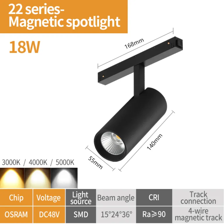 Трековый магнитный светильник iLedex Vision SMART 4822-006-D55-18W-38DG-BK в Нижнем Новгороде