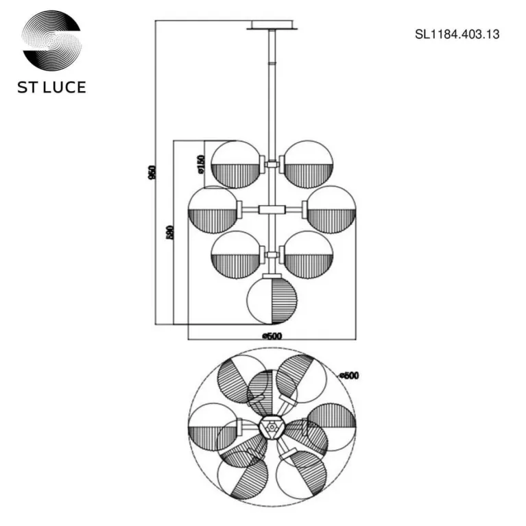 Подвесная люстра ST Luce Todo SL1184.403.13 в Нижнем Новгороде
