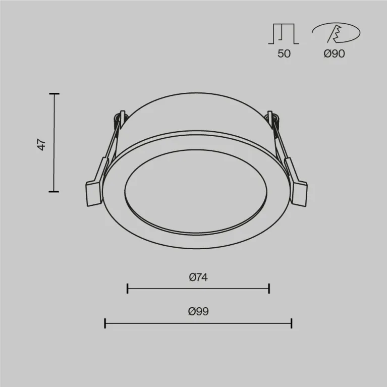 Встраиваемый светильник Maytoni Technical Downlight Orb DL130-GX53-B в Нижнем Новгороде