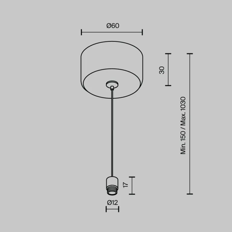 Тросовый подвес с потолочной чашей Maytoni Shelf CA029SW-L1000-B в Нижнем Новгороде