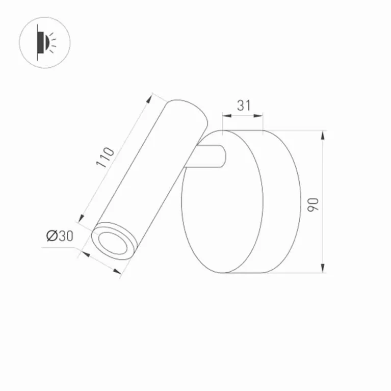 Настенный светильник Arlight SP-BED-NB-R90-3W Warm3000 034061 в Нижнем Новгороде