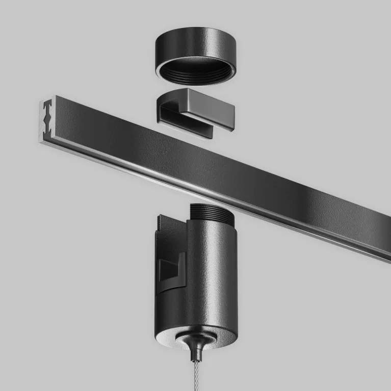 Коннектор с тросовым подвесом для магнитного шинопровода Maytoni Technical Tau Flarity TRA154SW-1B в Нижнем Новгороде