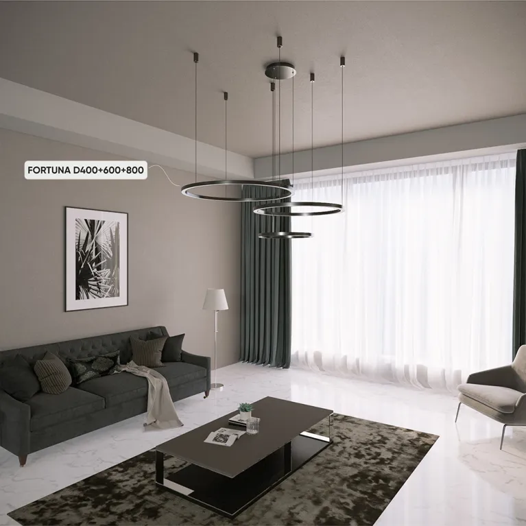 Подвесная люстра Crystal Lux FORTUNA SP158W LED BLACK в Нижнем Новгороде