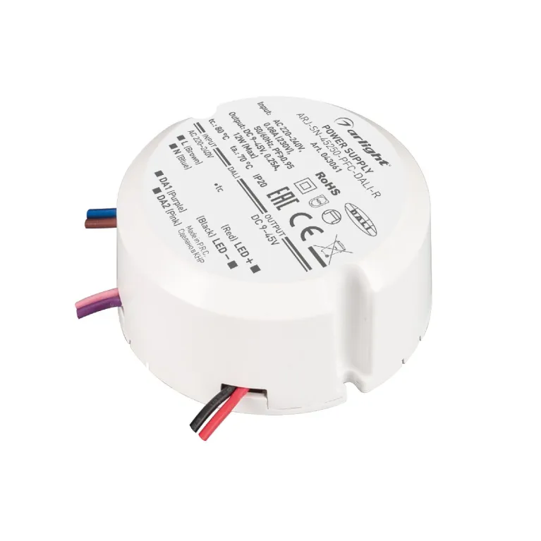 Блок питания Arlight ARJ-SN-45250-PFC-DALI-R (12W, 9-45V, 0.25A) 043061 в Нижнем Новгороде