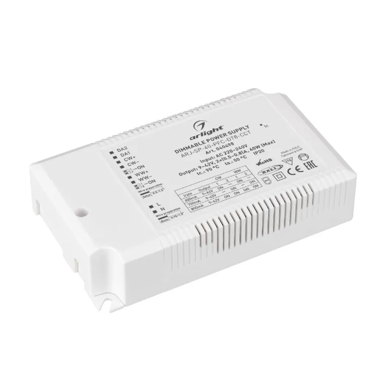 Блок питания Arlight ARJ-SP-40-PFC-DT8-ССT (40W, 9-42V, 0.5-0.8А) 040498 в Нижнем Новгороде