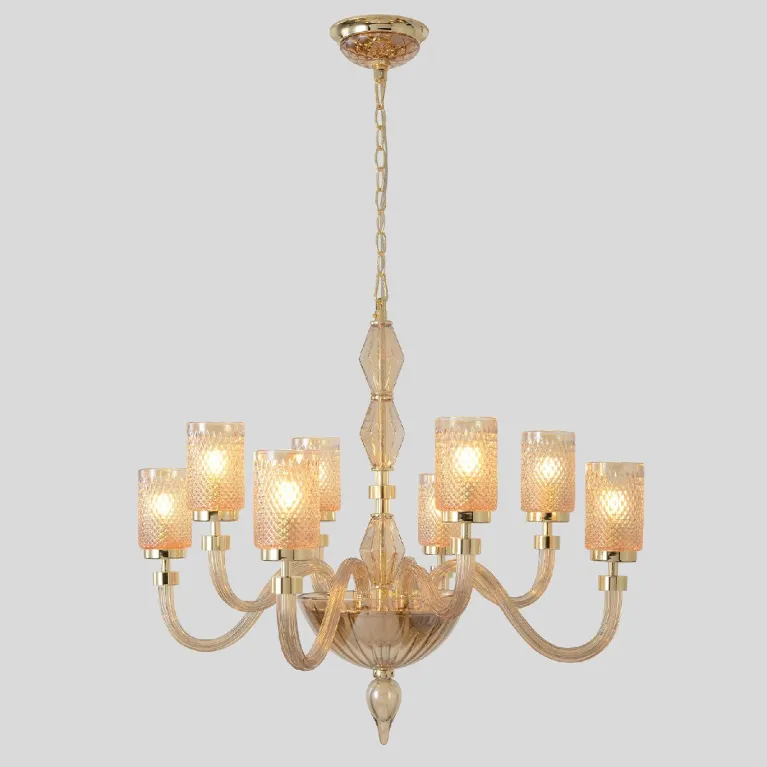 Подвесная люстра Crystal Lux SILVESTRO SP8 AMBER в Нижнем Новгороде