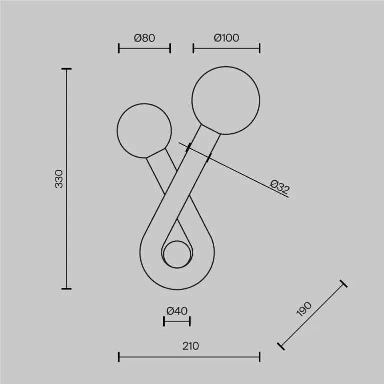 Бра Maytoni Vortex MOD476WL-02BS в Нижнем Новгороде