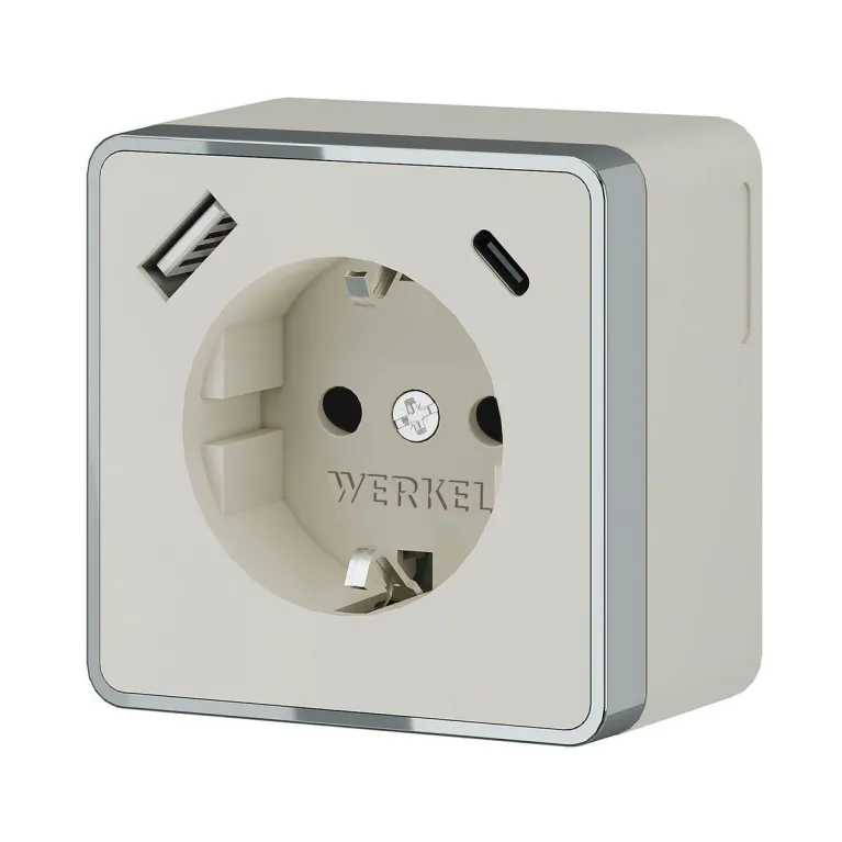 Розетка с заземлением, шторками и USB тип A+C Werkel Gallant слоновая кость W5071703 4690389179600 в Нижнем Новгороде