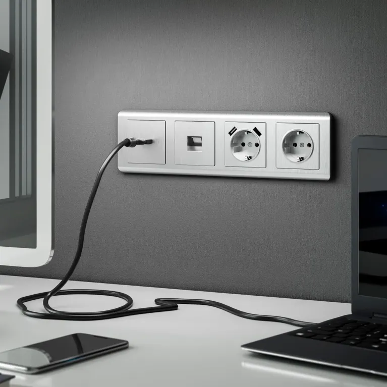 Розетка Ethernet RJ-45 Werkel cеребряный рифленый W1181009 4690389159886 в Нижнем Новгороде