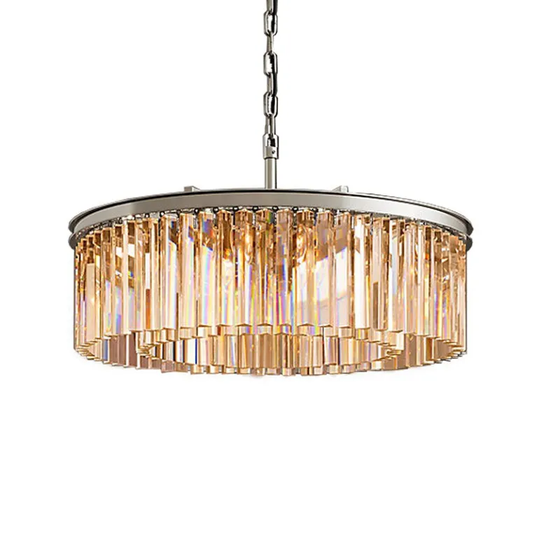 Подвесная люстра Delight Collection 1920s Odeon KR0387P-10B chrome/amber в Нижнем Новгороде