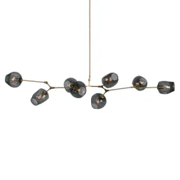 Подвесная люстра Delight Collection Bubble KG0579P-8 brass/smoky