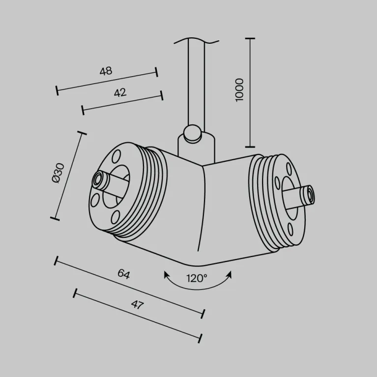 Угловой коннектор 120° с вводом питания Maytoni Shelf CA018LWC-P-B в Нижнем Новгороде