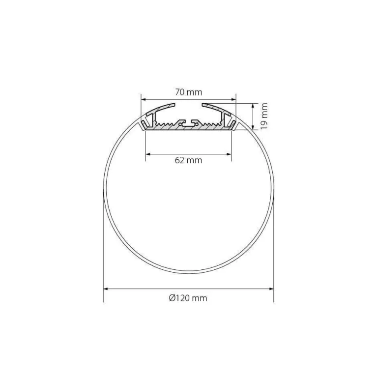 Профиль с экраном Arlight SL-ROUND-D120-2500 ANOD+OPAL 020475 в Нижнем Новгороде