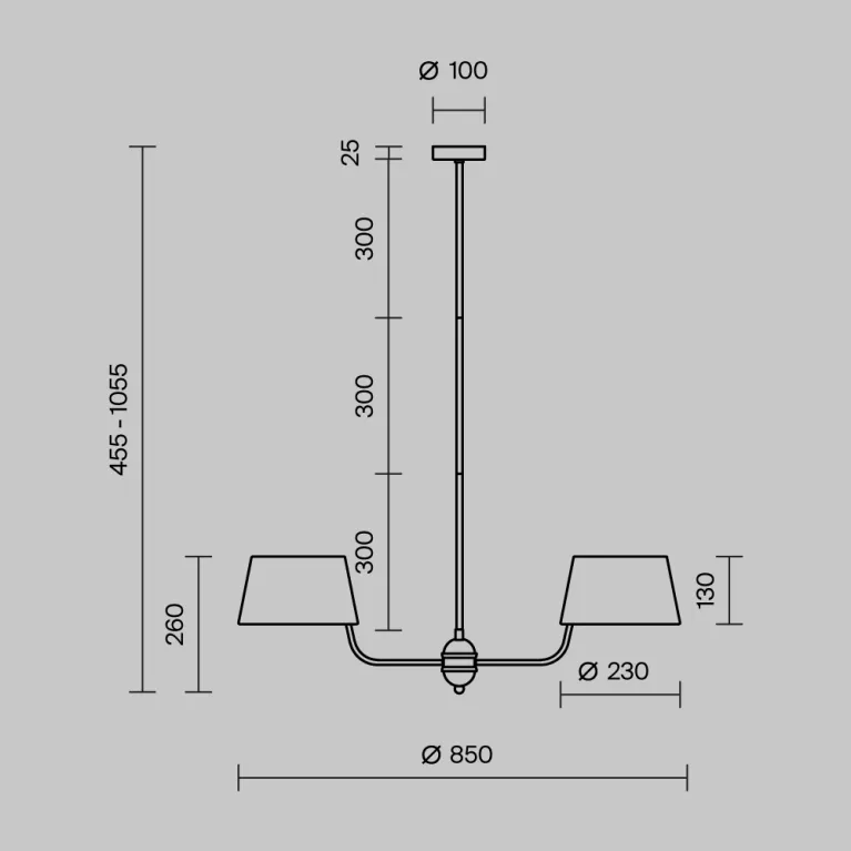 Люстра на штанге Maytoni Modesto MOD360PL-06BS в Нижнем Новгороде