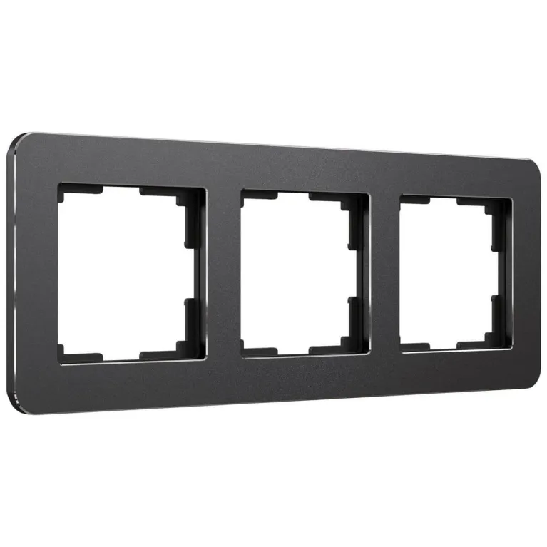 Рамка Werkel Platinum на 3 поста черный алюминий W0032608 4690389184482 в Нижнем Новгороде