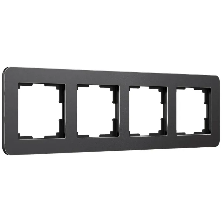 Рамка Werkel Platinum на 4 поста черный алюминий W0042608 4690389184512 в Нижнем Новгороде