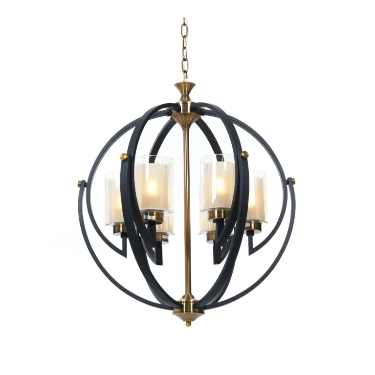 Подвесная люстра Lumina Deco Bergen LDP 1232-6 BK+MD в Нижнем Новгороде
