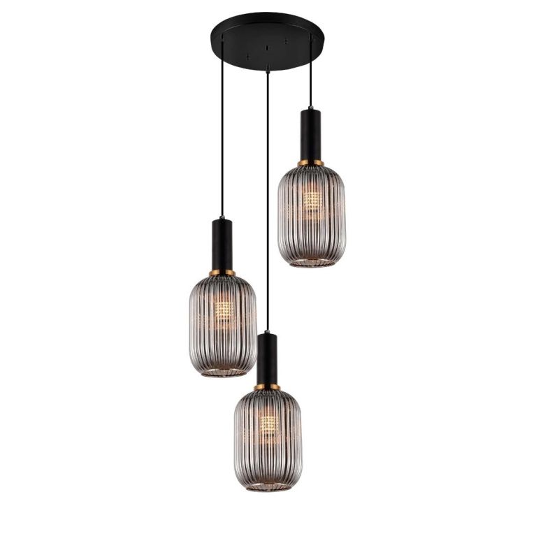 Каскадная люстра Lumina Deco Rico LDP 1218-3 GY+BK в Нижнем Новгороде