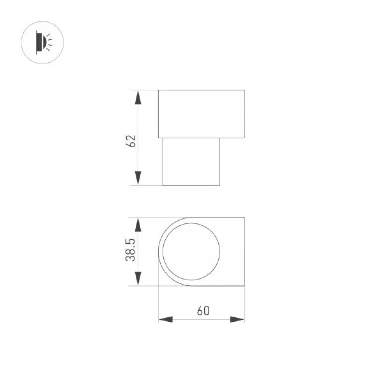 Настенный светодиодный светильник Arlight SP-Spicy-Wall-Mini-S60x39-3W Warm3000 035538 в Нижнем Новгороде