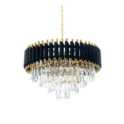 Подвесная люстра Lumina Deco Funneli LDP 6003-550 BK+F.GD