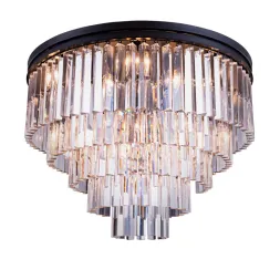 Потолочная люстра Delight Collection 1920s Odeon KR0387C-10A/P black/clear
