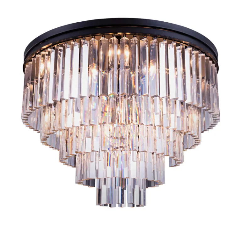 Потолочная люстра Delight Collection 1920s Odeon KR0387C-10A/P black/clear в Нижнем Новгороде